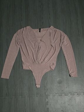 Windsor Mauve Sparkle Long Sleeve Bodysuit